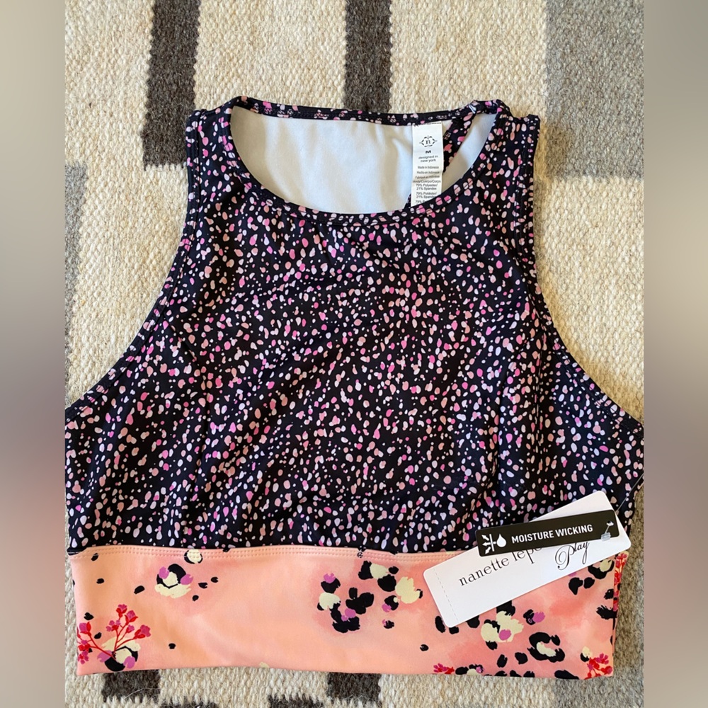 NWT Nanette Lenore play crop sports top